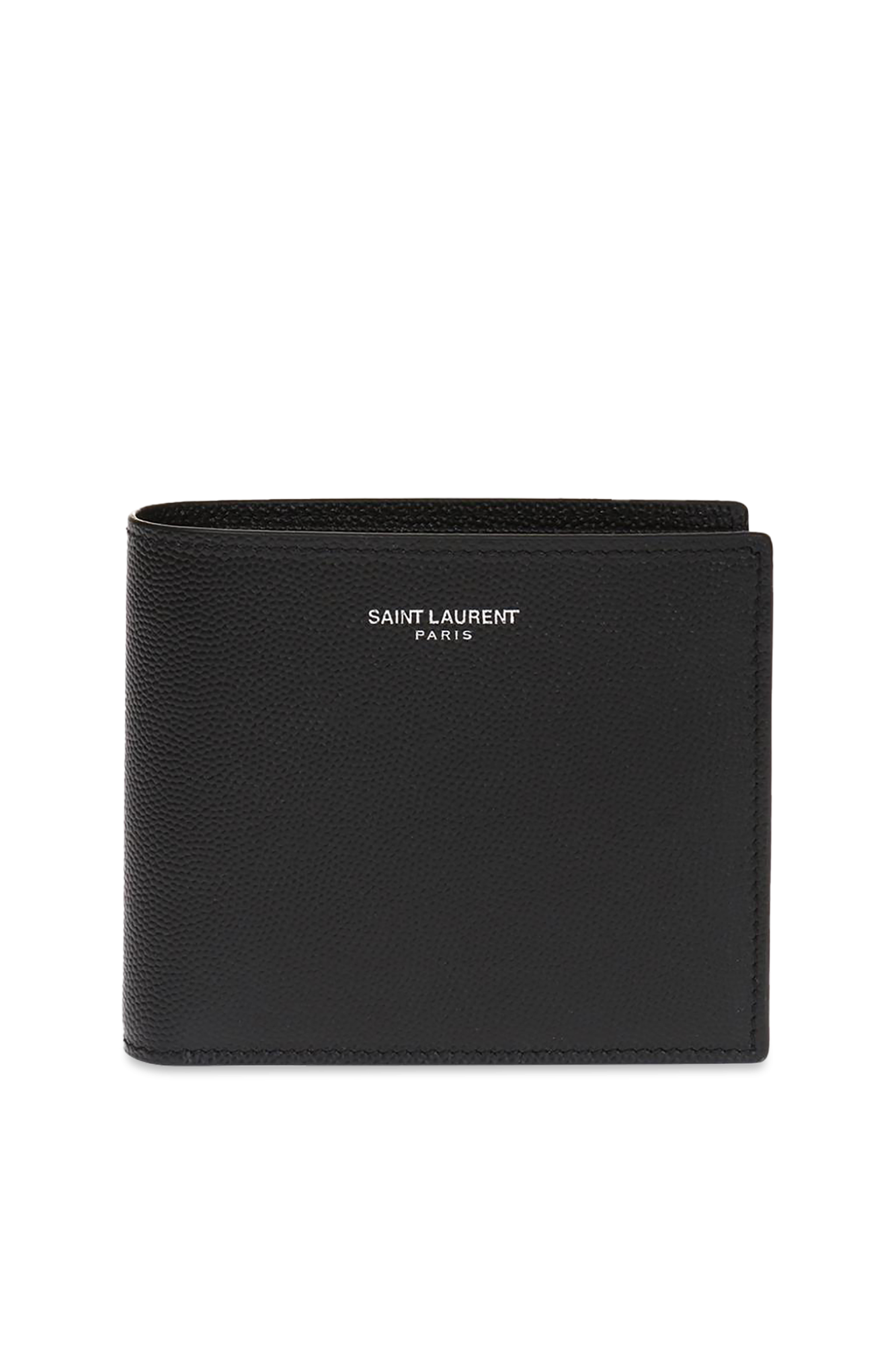 Czarny Skórzany składany portfel Saint Laurent - Vitkac Polska